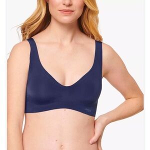 Sloggie ZERO Feel Wireless Bralette Scoopneck Bra Navy Small